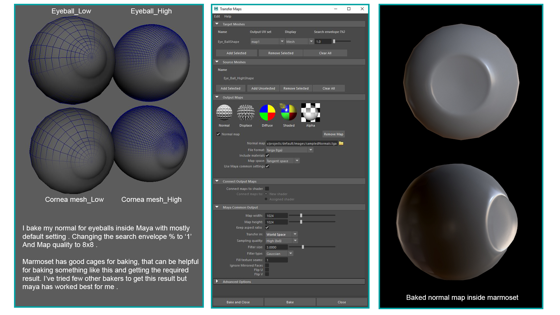 baked normal map from marmoset toolbag 3 cannot see in maya