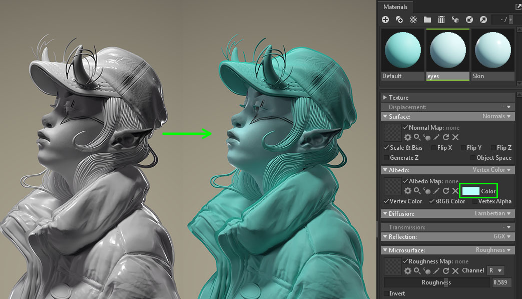 zbrush polypaint to marmoset