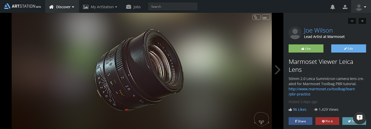 marmoset toolbag viewer in weebly